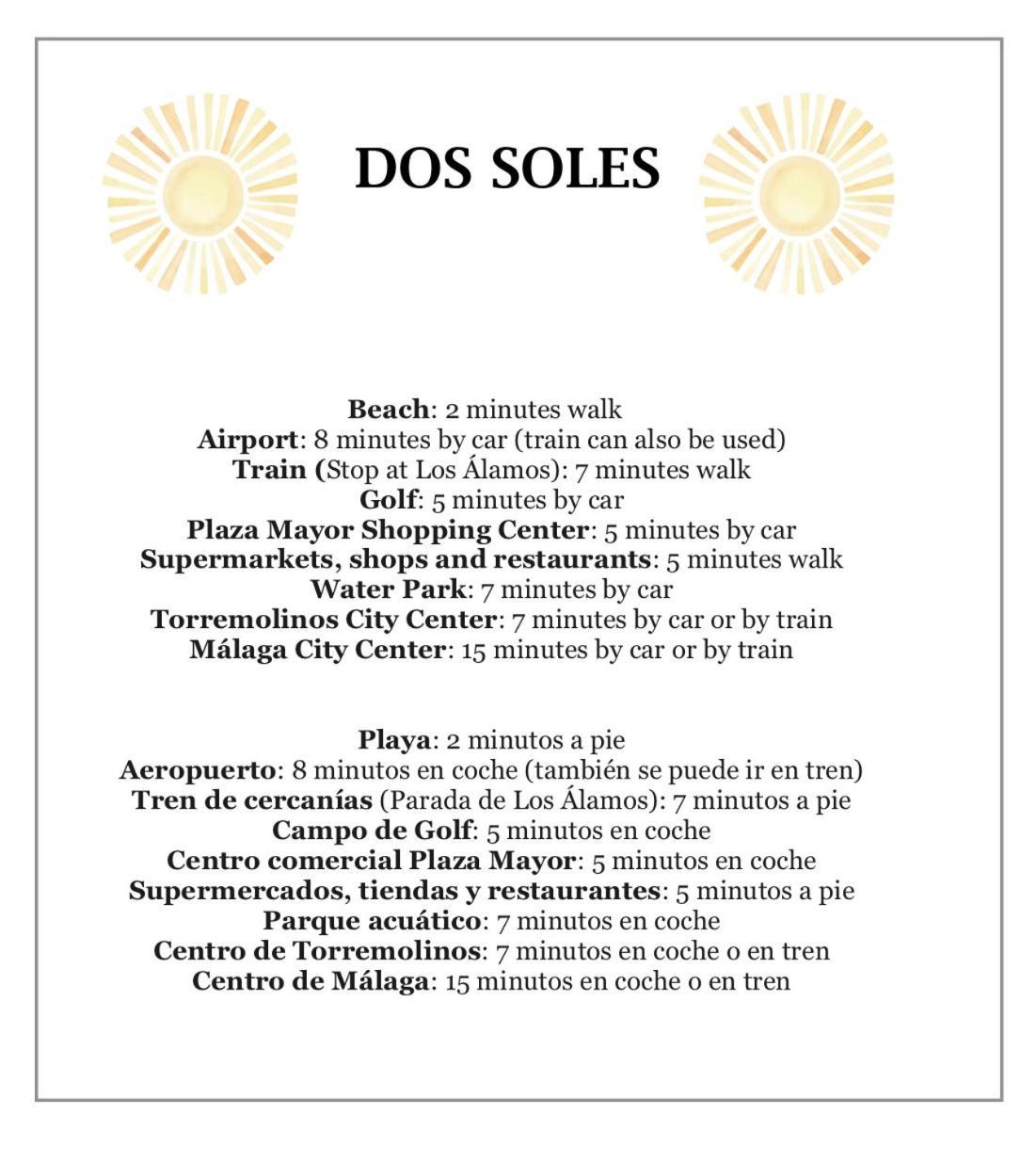 Dos Soles - Only 100 Meters From Beach توريمولينوس المظهر الخارجي الصورة
